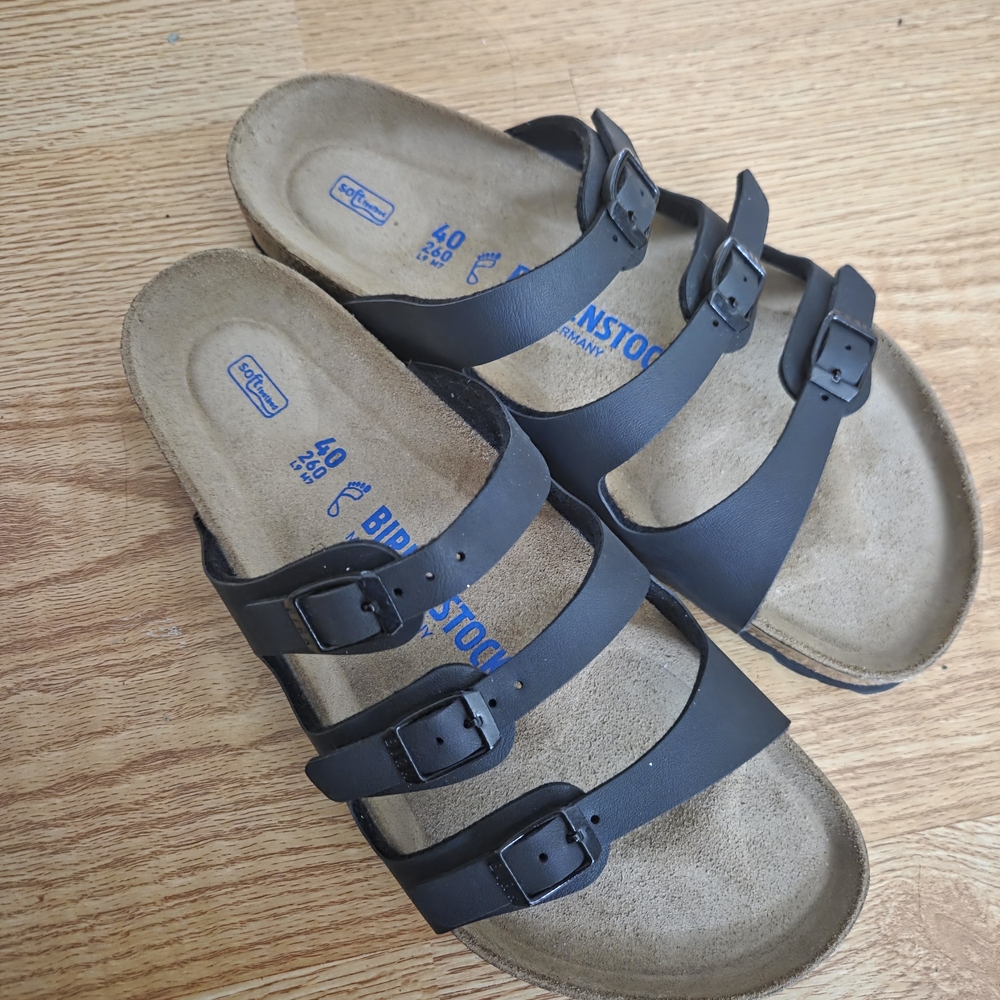 Birkenstock Black Triple Buckle Sandals